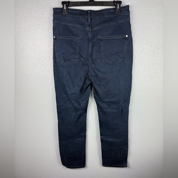 Pilcro Anthropologie Jeans Women’s 31 Dark Blue Wash Straight Leg Causal Stretch - Picture 6 of 8